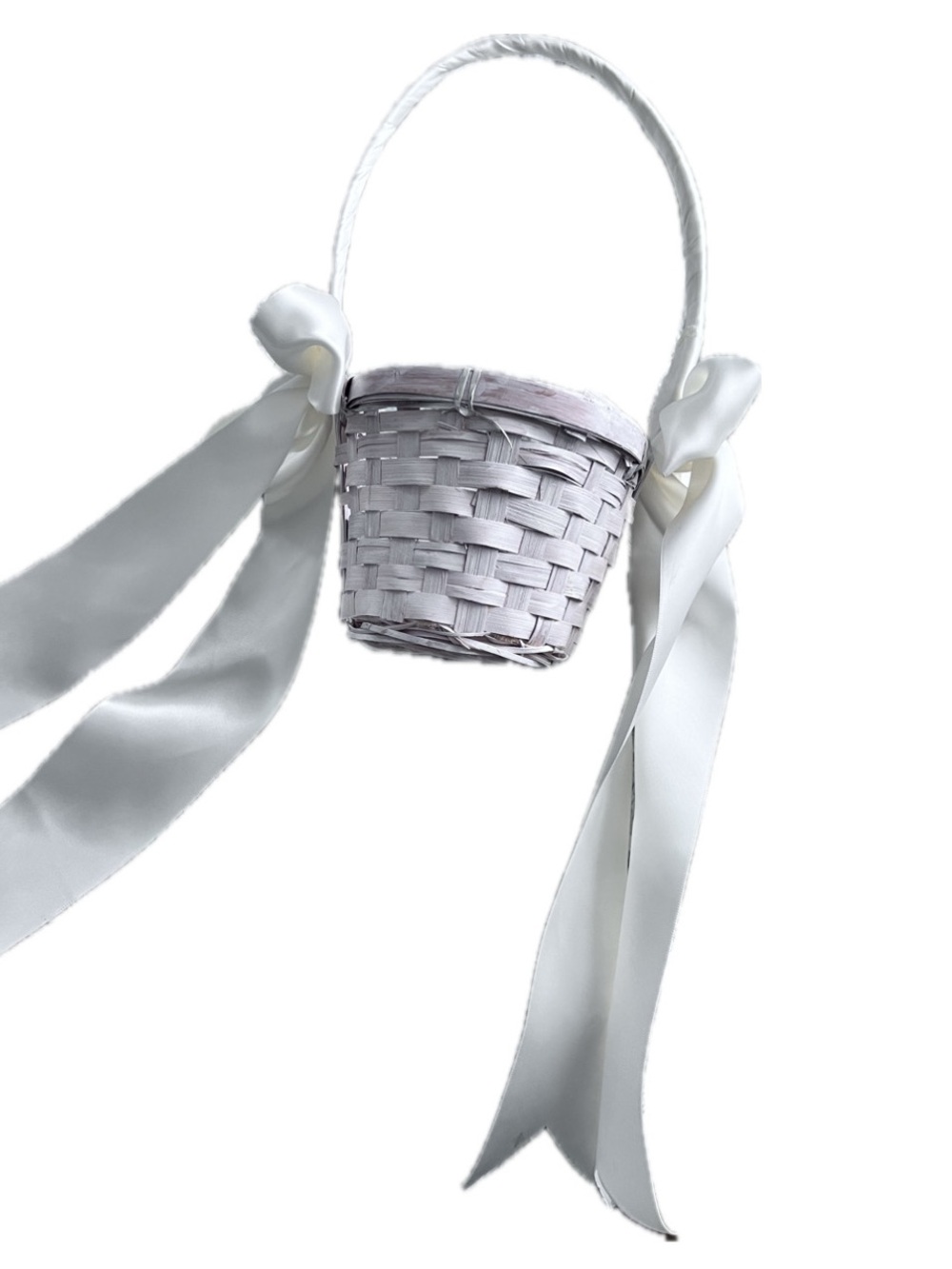 Flower Girl Basket w/ Ribbon